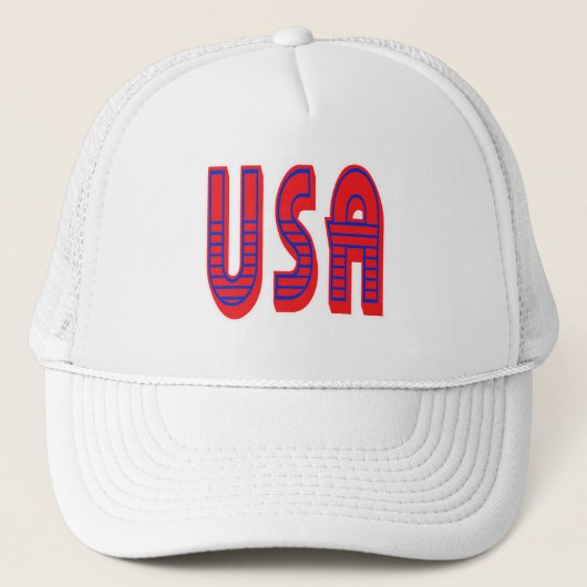 Casquette Les Etats-Unis dans blanc rouge et bleu audacieux (Devant)