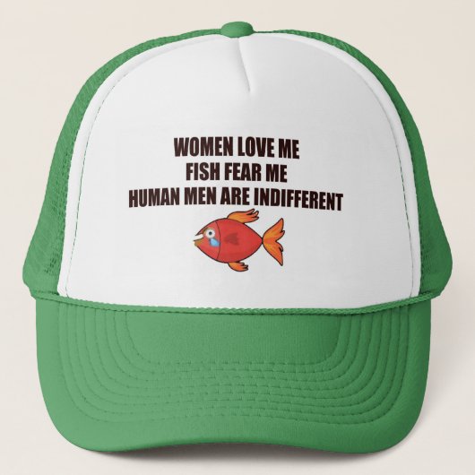 Casquette LES FEMMES M'AIMENT POISSON PEUR MOI HOMMES casque (Devant)