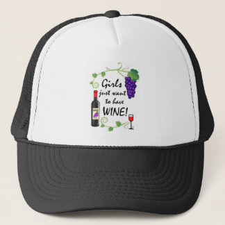 Casquette Les filles veulent juste prendre le vin !