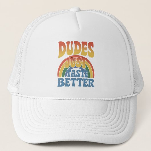 Casquette Les mecs Goûtent mieux Gay pride arc-en-ciel Vinta (Devant)