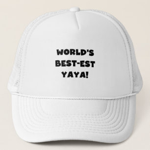 Casquette Les meilleurs cadeaux Yaya du monde de Black Text