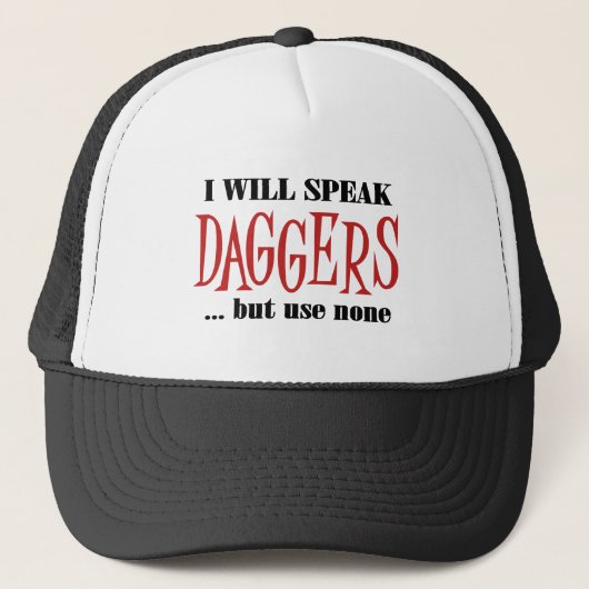 Casquette Les poignards de Hamlet (Devant)