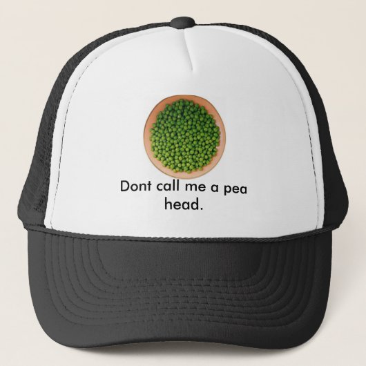 Casquette les pois, ne m'appellent pas une tête de pois (Devant)