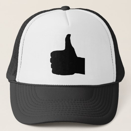Casquette Les pouces lèvent le geste, blanc de retour (Devant)