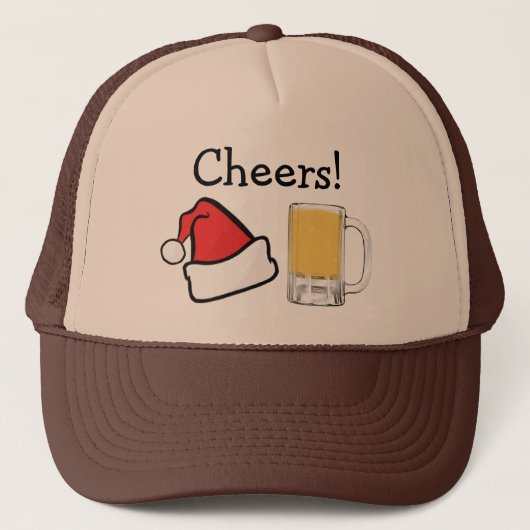 Casquette Les vacances drôles de Noël encouragent la bière (Devant)