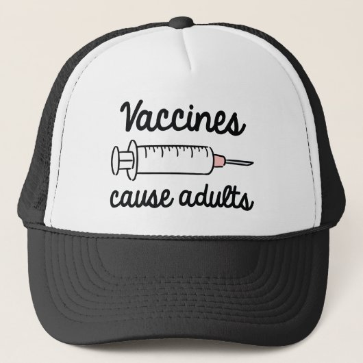 Casquette Les vaccins causent les adultes (Devant)