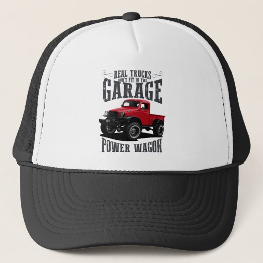 Casquette Les vrais camions ne s'intègrent pas dans le garag (Devant)