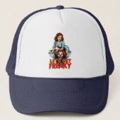 Casquette Let’s Get Freaky – Retro Pin-Up & Creepy Clown (Devant)