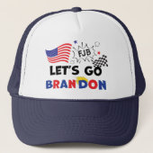 Casquette LETS GO BRANDON with Trump Hair (Devant)