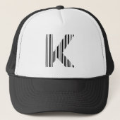 Casquette LETTER K BAR CODE First Initial Barcode Pattern (Devant)