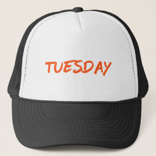 Casquette Lettering Design ‘Tuesday’ en orange