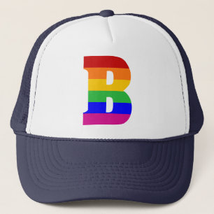Casquette Lettre arc-en-ciel B