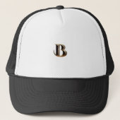 Casquette Lettre "B" Imprimée Monogramme Décontracté-Cap Bel (Devant)