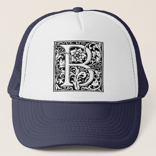 Casquette Lettre B Monogramme médiéval Vintage Initial (Devant)