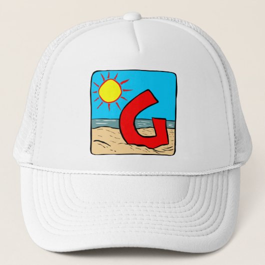 Casquette LETTRE D'IDÉES DE Mariage DE PLAGE G (Devant)