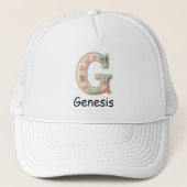 Casquette Lettre G initiale en patchwork matelassé pour la n (Devant)