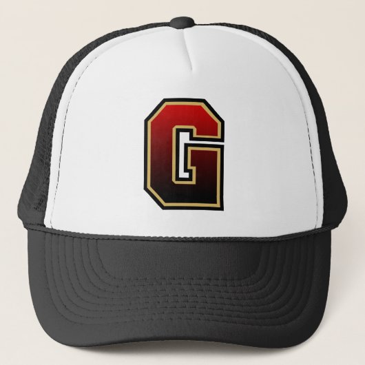 Casquette Lettre "G" monogrammée chapeau de camion (Devant)