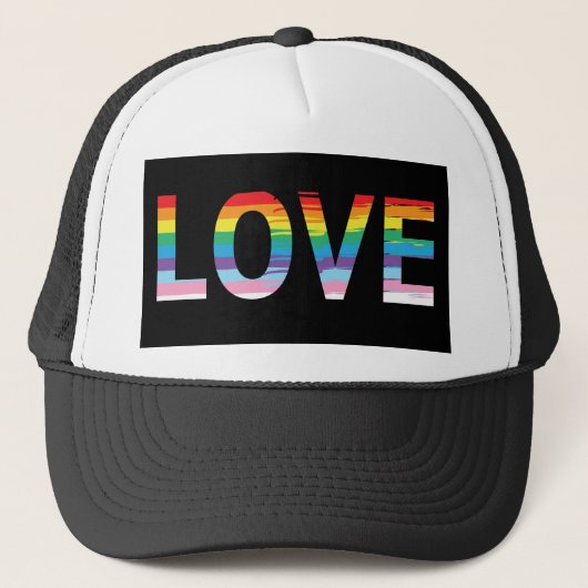 Casquette LETTRE Gay pride LOVE Rainbow LGBTQIA Drapeau (Devant)
