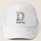 Casquette Lettre initiale D en patchwork matelassé pour la n (Devant)