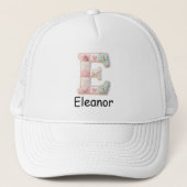 Casquette Lettre initiale E en patchwork matelassé pour la n (Devant)