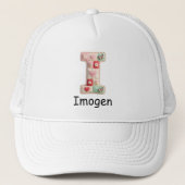 Casquette Lettre initiale I en patchwork matelassé pour la n (Devant)