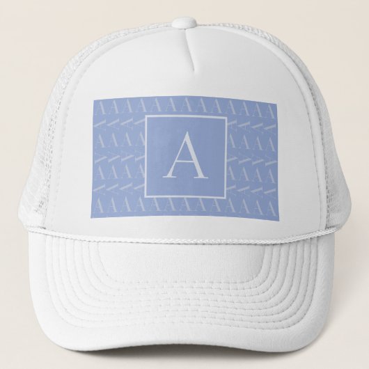 Casquette LETTRE INITIALE MONOGRAPHIQUE A Bleu (Devant)