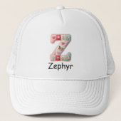 Casquette Lettre initiale Z en patchwork matelassé pour la n (Devant)