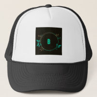 Lettre Monogramme B Texte imprimé Trucker Chapeau