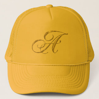 Casquette Lettre Monogramme D'Or A