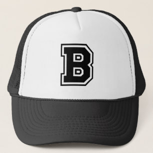 Casquette Lettre noire "B" initiale
