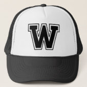 Casquette Lettre noire "W" (Devant)