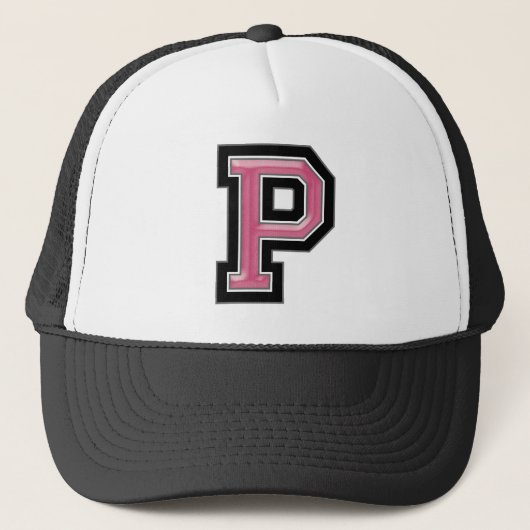 Casquette Lettre rose "P" (Devant)