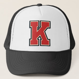 Casquette Lettre rouge "K" Initial