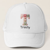 Casquette Lettre T initiale en patchwork matelassé pour la n (Devant)
