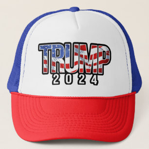Casquette Lettres de bloc patriotique Trump 2024
