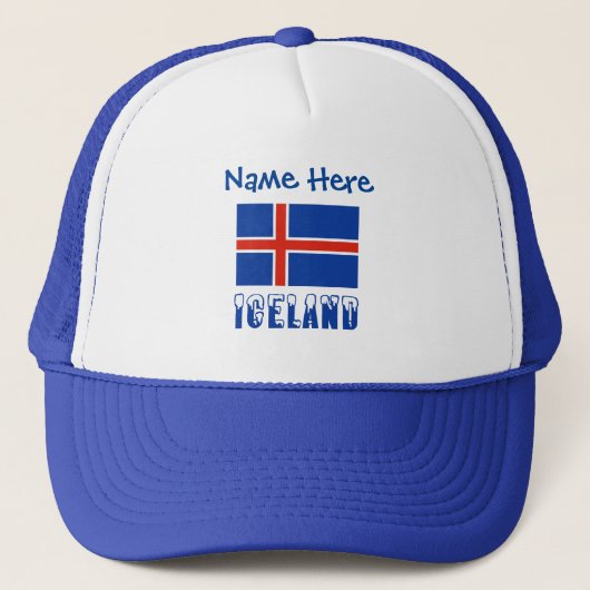 Casquette Lettres enneigées personnalisées d'Islande  (Devant)