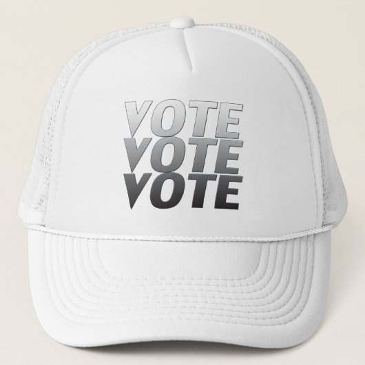 Casquette lettres grises du vote - (Devant)