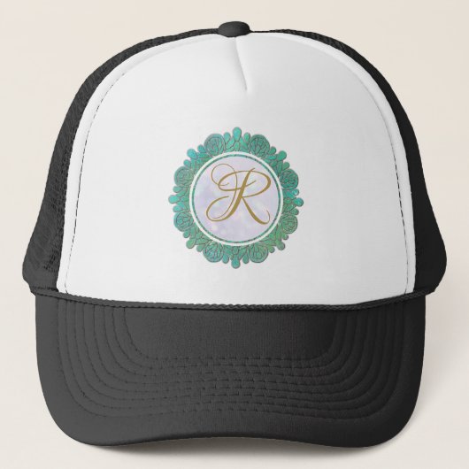 Casquette Lettres Initiales Monogrammes Élégantes avec Manda (Devant)