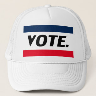 Casquette Lettres noires "Vote", bleu rouge blanc