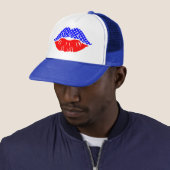 Casquette Lèvres patriotiques (En situation)