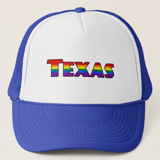 Casquette LGBT Texas Rainbow text Visiteur (Devant)