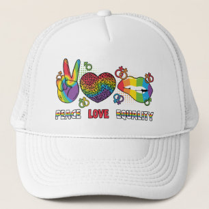 Casquette LGBTQ - Paix, Amour, Égalité - Couleurs Arc-en-cie