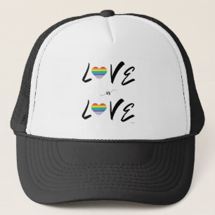 Casquette LGBTQIA L'amour est amour, fierté, coeur arc-en-ci
