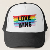 Casquette LGBTQIA L'amour gagne toujours, Fierté, Arc-en-cie (Devant)