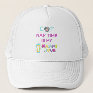 Casquette l'heure de la sieste pour chat est mon heure d'or