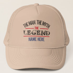 CASQUETTE L'HOMME LE MYTHE LA LÉGENDE PERSONNALISÉ TRUCKER