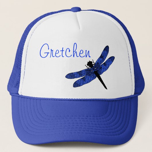 Casquette Libellule à ailes bleues (Devant)