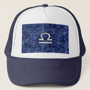 Casquette Libra Zodiac Connexion Camouflage numérique bleu