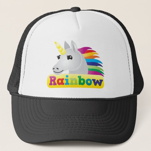 Casquette Licorne d'arc-en-ciel (Devant)