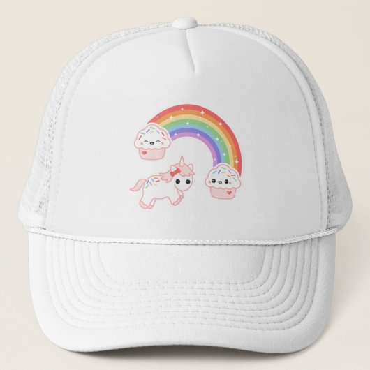 Casquette Licorne mignonne de petit gâteau (Devant)